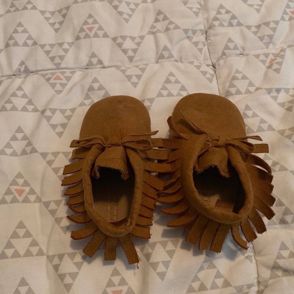 Infants brown moccasins